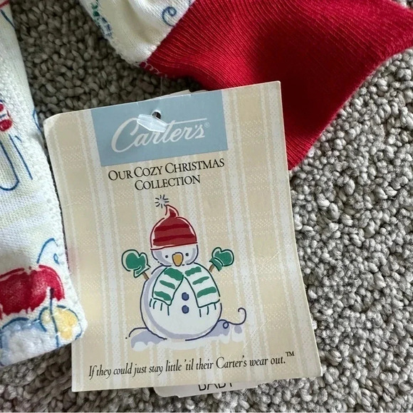 Vintage Carter’s Christmas Outfit Snowman Size 6-9 Months - Picture 4 of 7